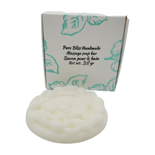 Massage soap bars (Flower) -  Great for Airbnb, Vacation Rentals, Resorts, Guesthouses, Bed & Breakfast, Hotel Size Amenities, VRBO, outreach programs, shelters, charity donations